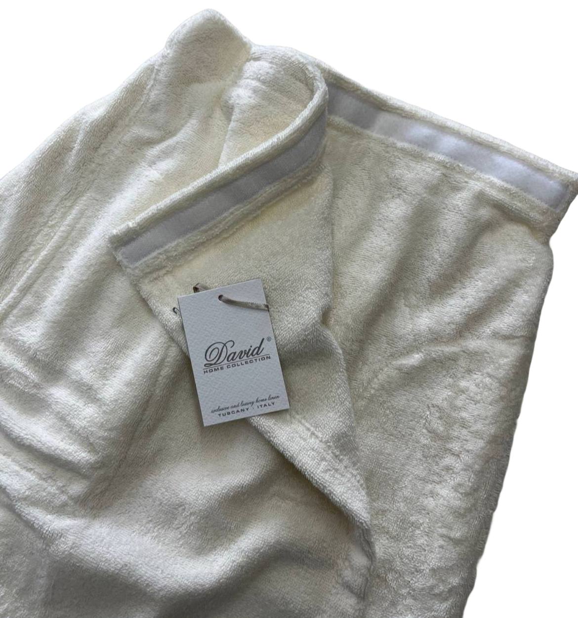 Pareo in spugna Rebecca rosa/ latte