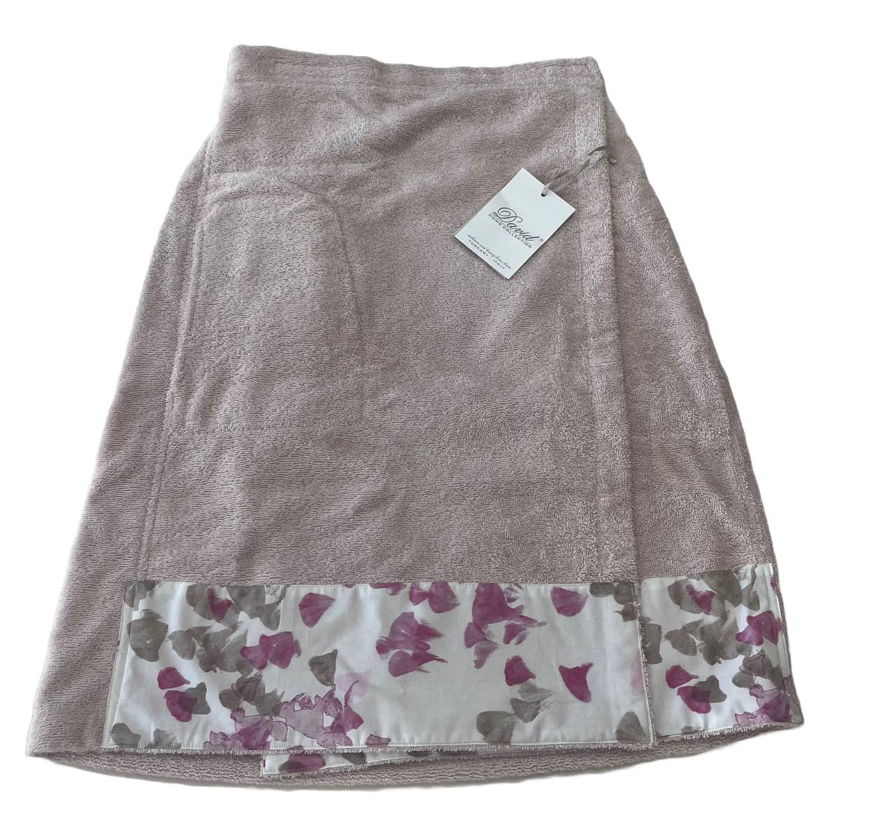 Pareo in spugna Rebecca rosa/ latte