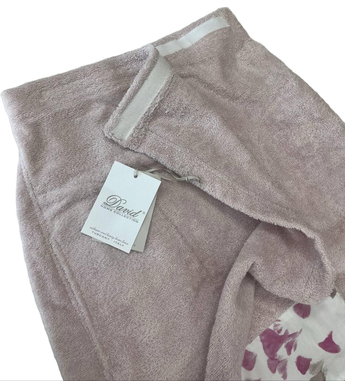 Pareo in spugna Rebecca rosa/ latte