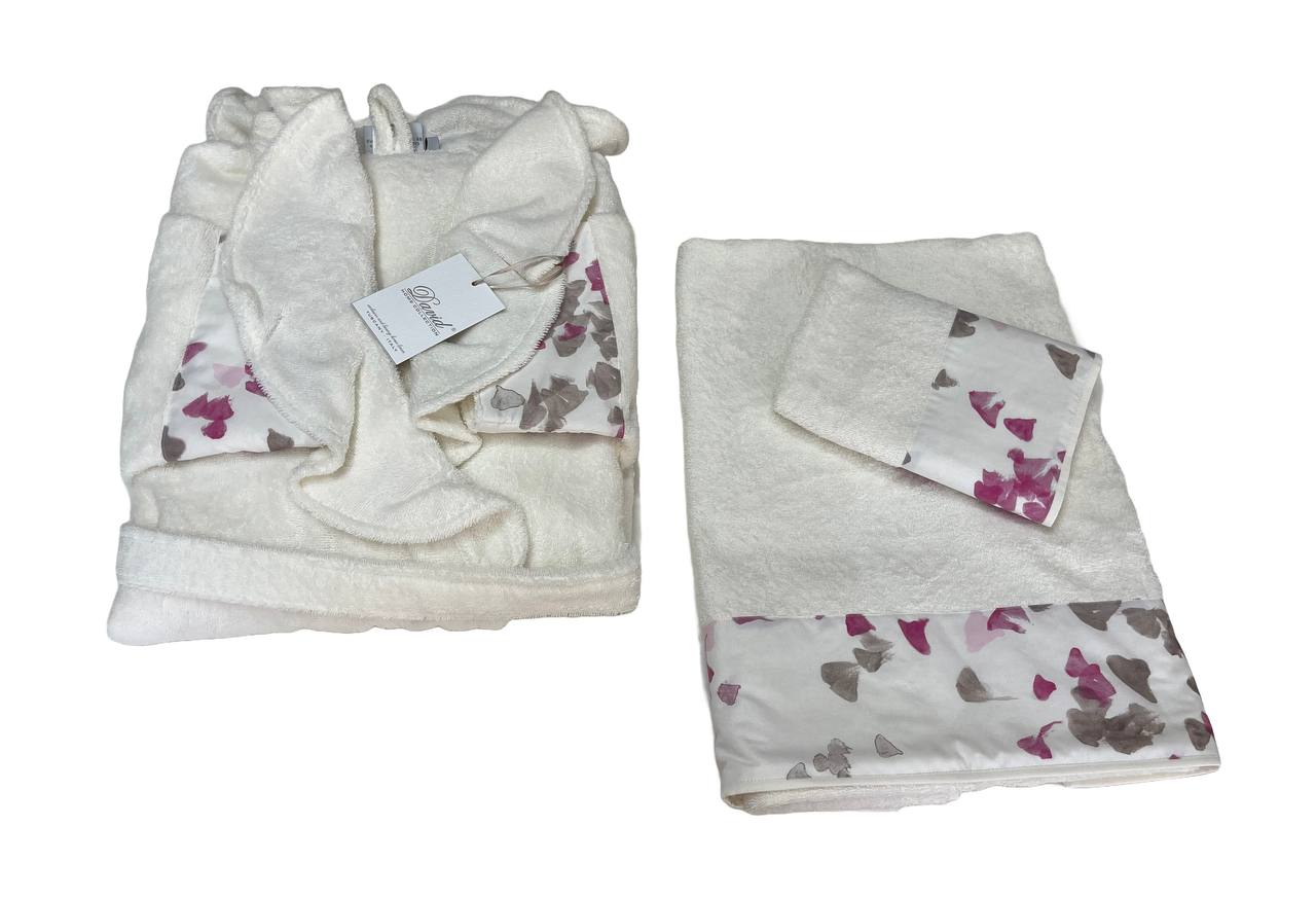 Set Bagno 3 pezzi (Accappatoio donna + coppia asciugamani)