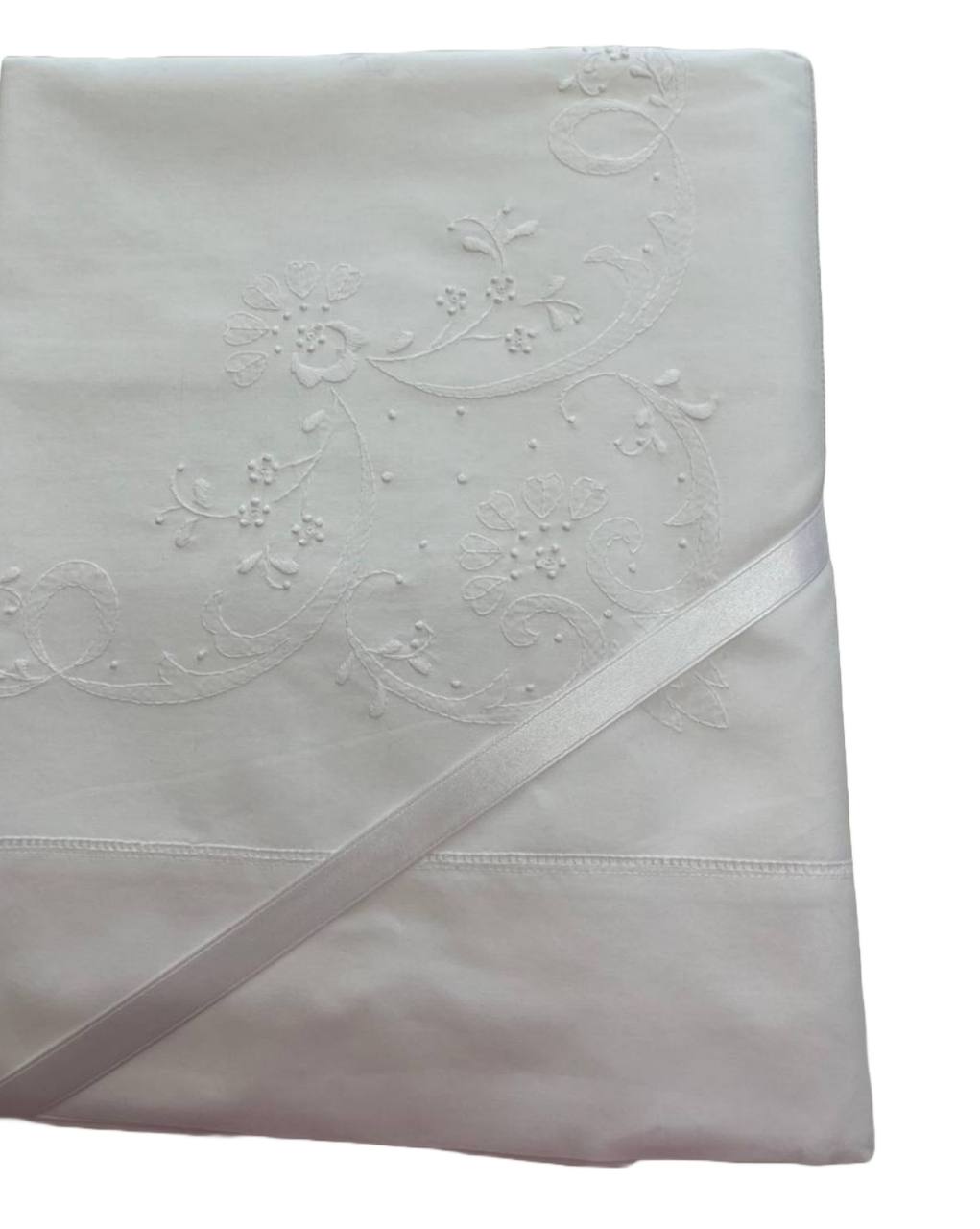 Completo lenzuola matrimoniale in cotone Art. 293 bianco