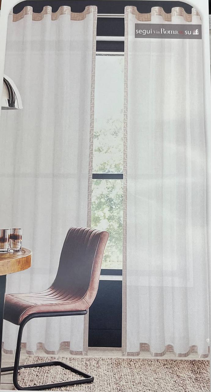 Pannello tenda Trendy con fascia copri bastone 150x290cm