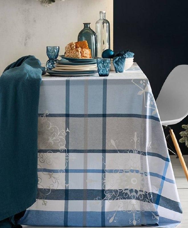 Tovaglia da tavola in misto lino Snowflake