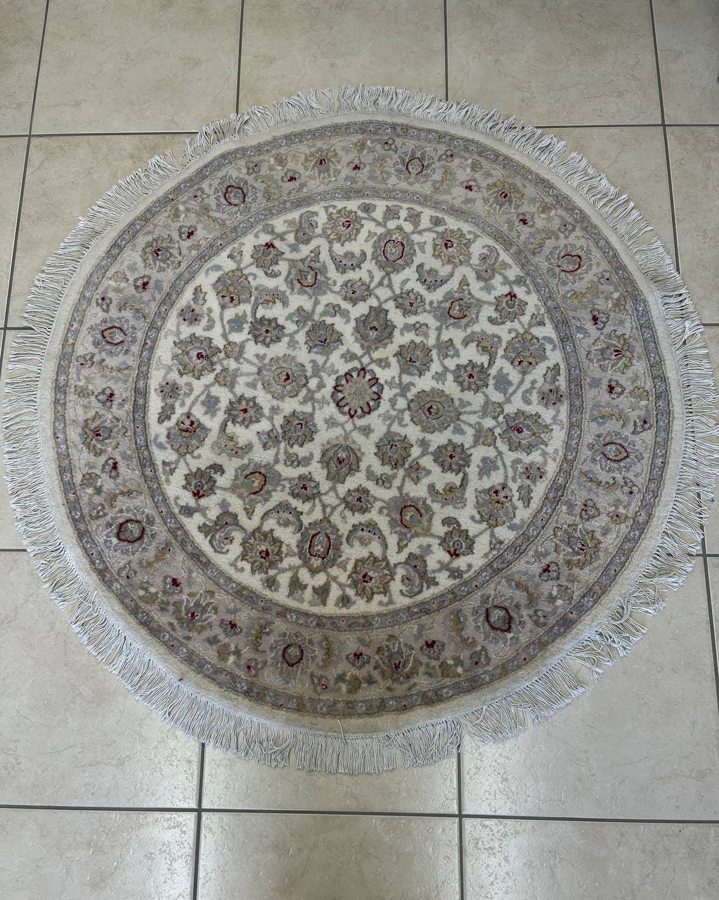 Tappeto orientale Manzoor rotondo diametro 126cm Panna