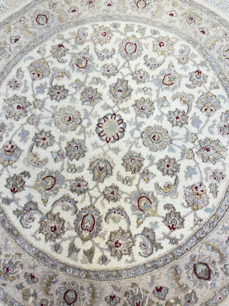 Tappeto orientale Manzoor rotondo diametro 126cm Panna