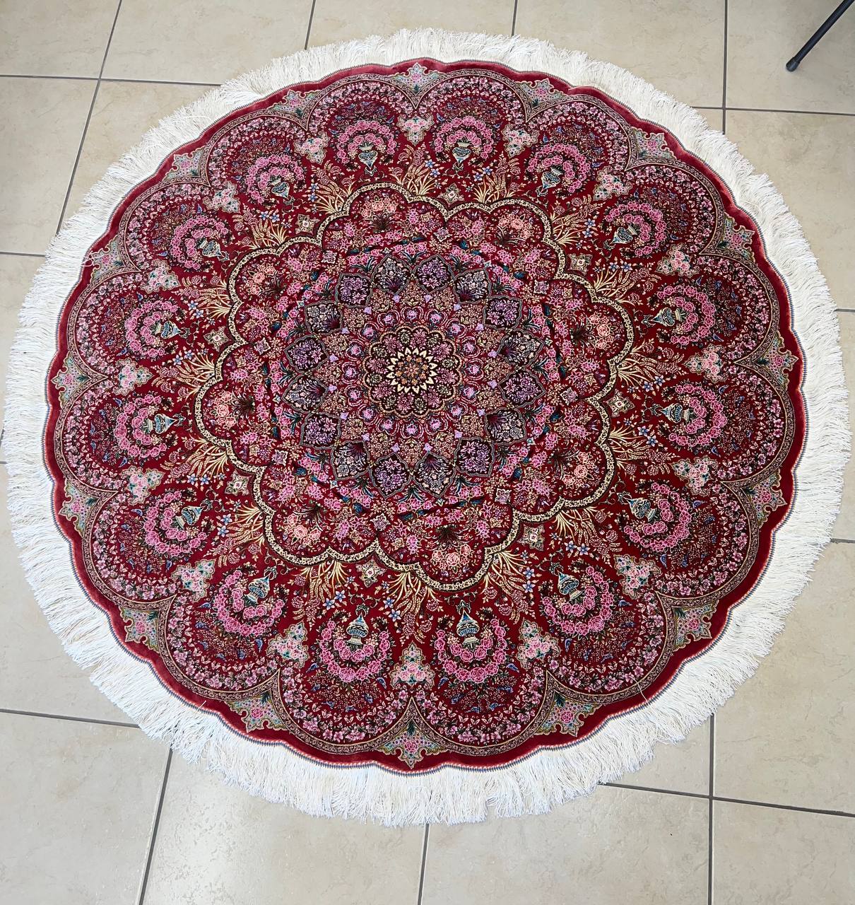 Tappeto orientale Tabriz rotondo diametro 150cm in seta