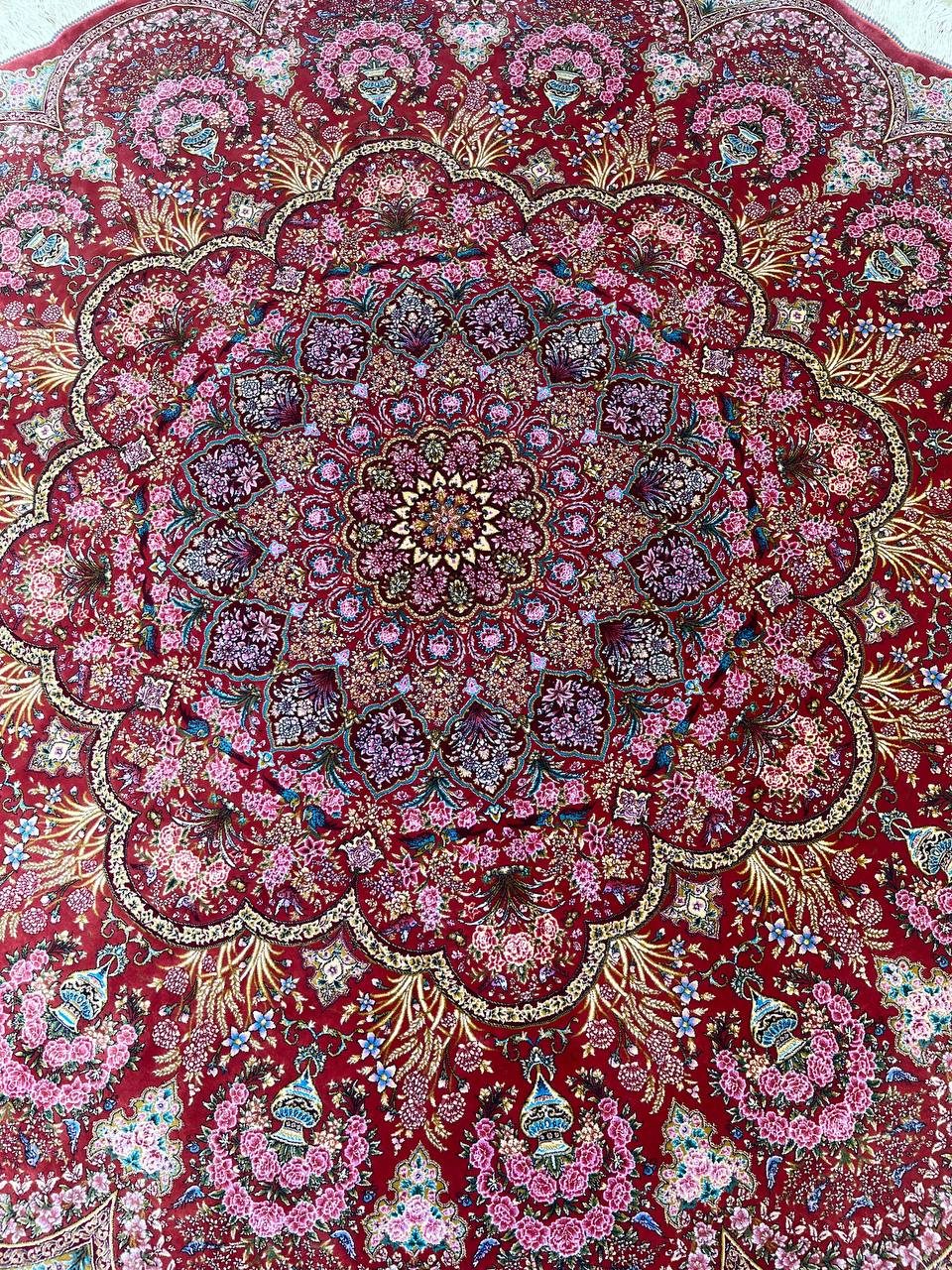 Tappeto orientale Tabriz rotondo diametro 150cm in seta