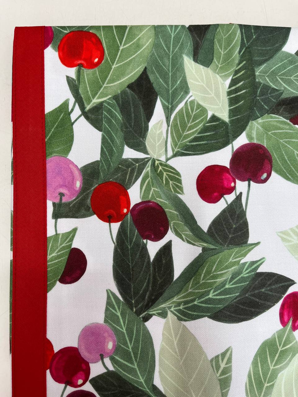 Tovaglia in cotone Marinella Ciliegie rosso