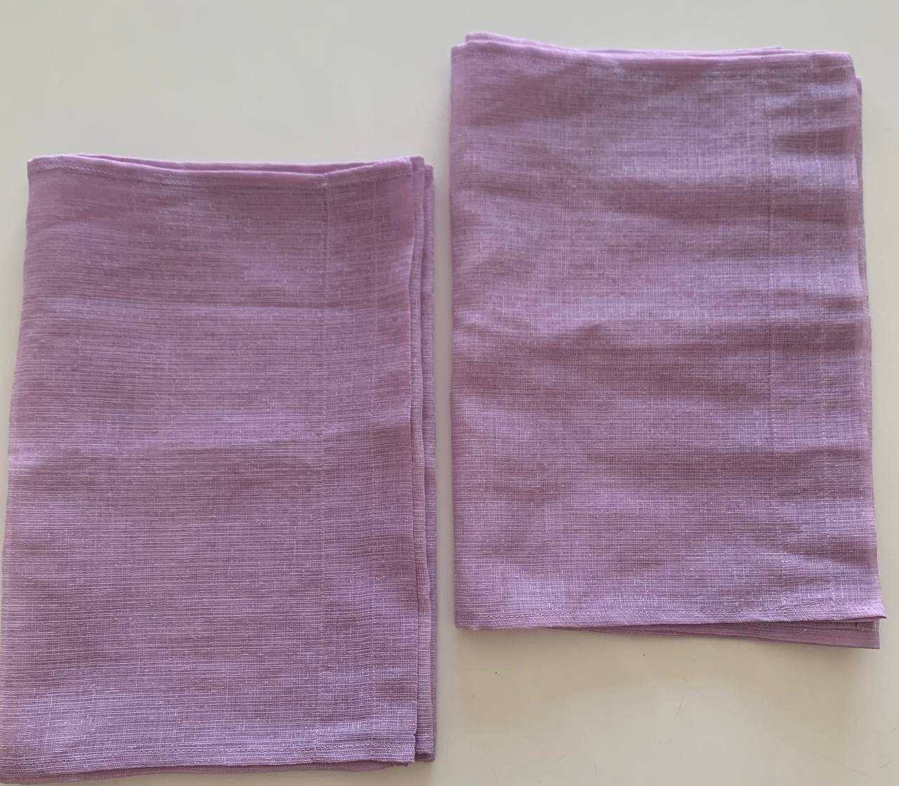 Coppia tendine a vetro rete lilla 35x115cm