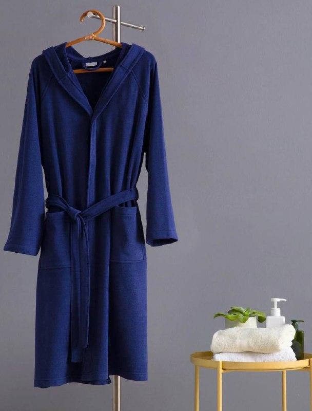 Accappatoio  Wimbledon  Navy  in micro spugna di cotone