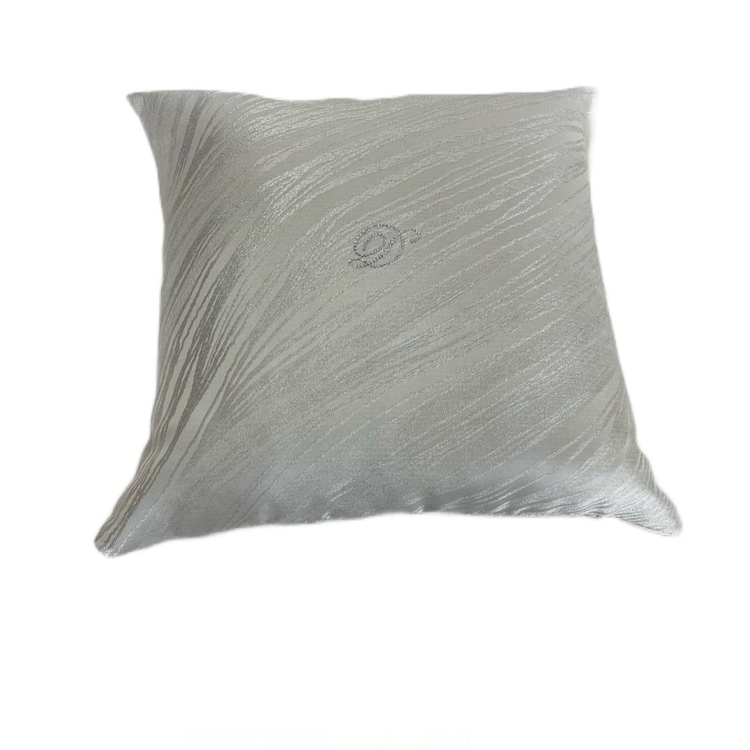 Coperta + coppia cuscini arredo Horizon Latte Lurex