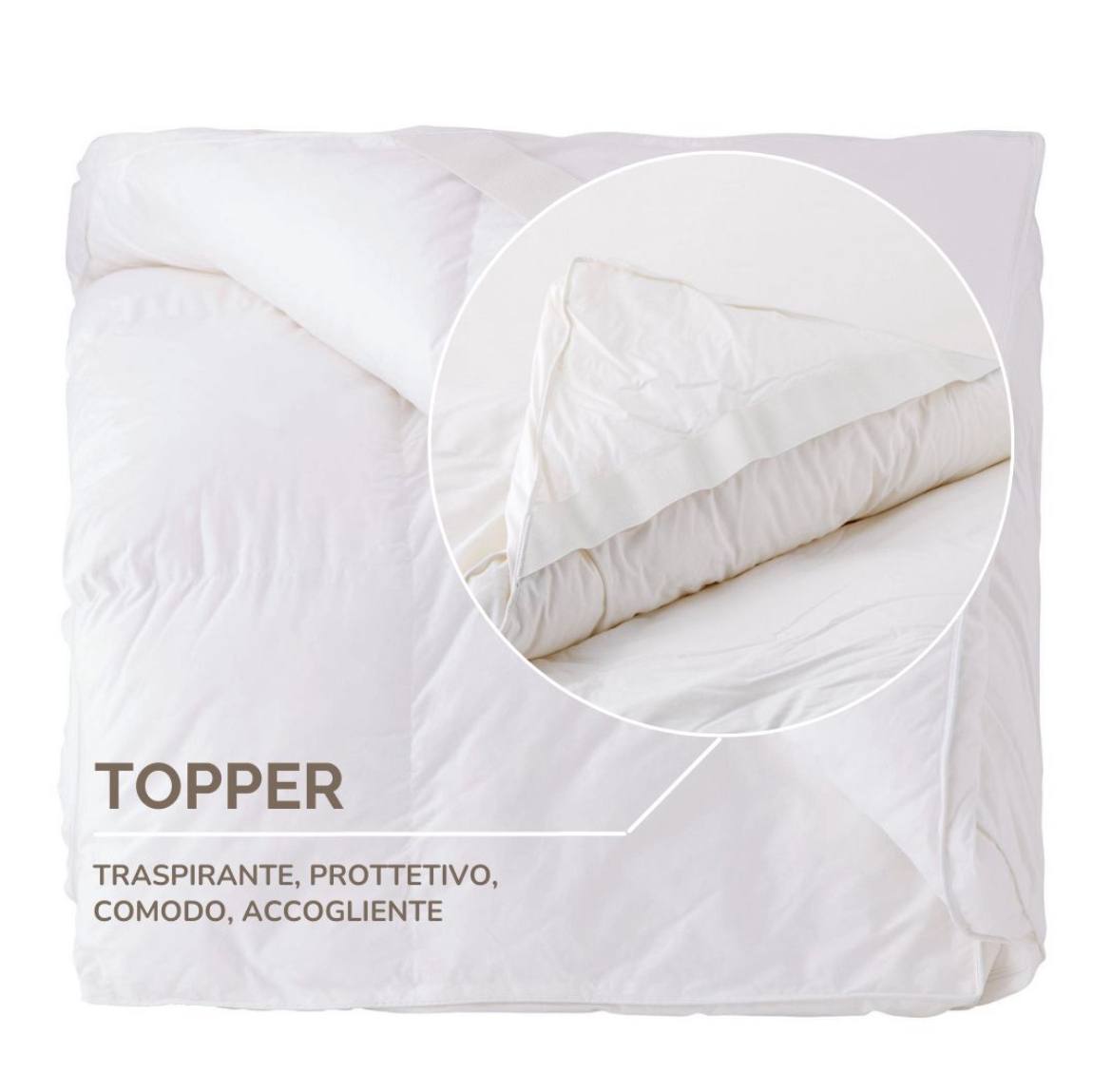 Topper Coprimaterasso 1 piazza 90x200cm
