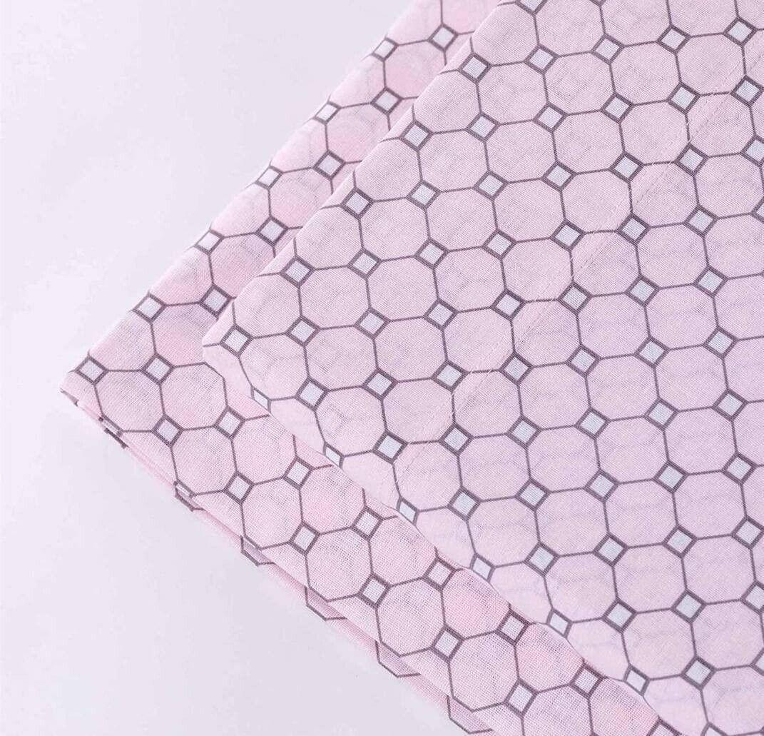 Completo lenzuola 1 piazza e mezza in cotone Kaleido Rosa