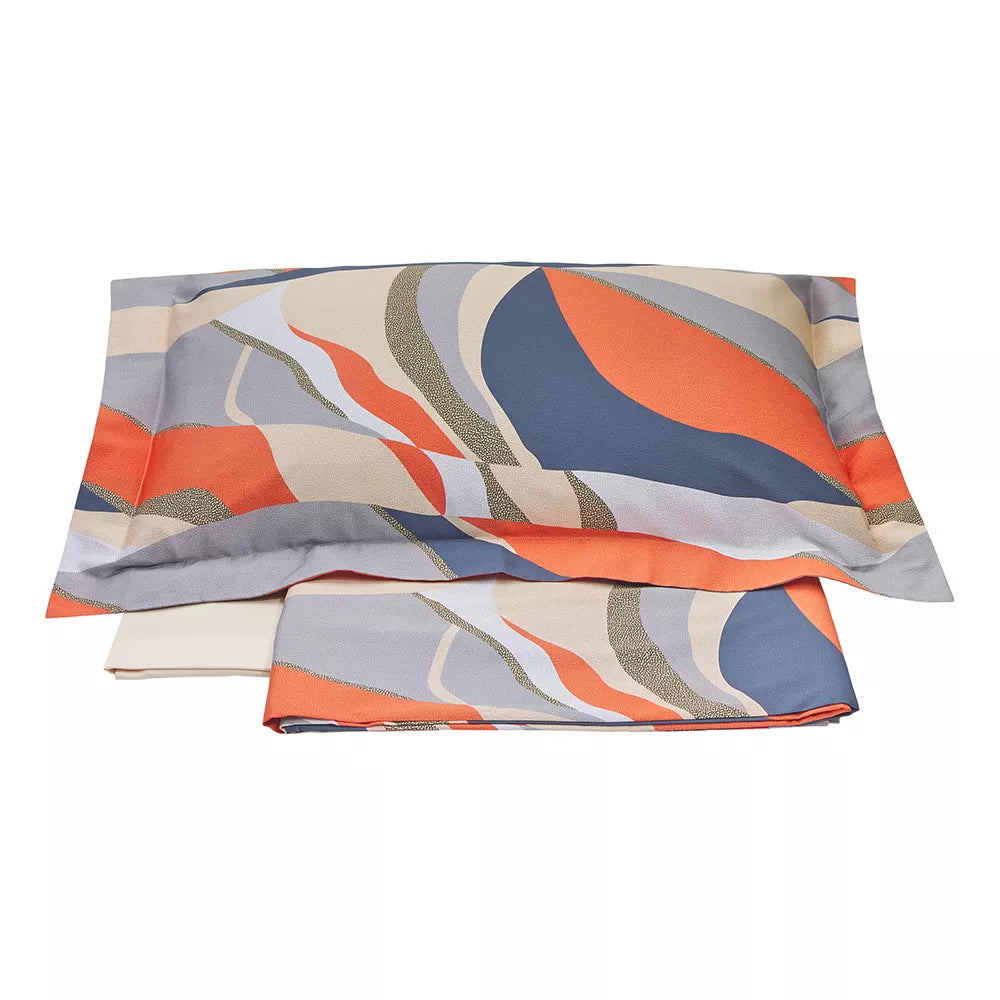 Completo lenzuolo Copriletto Wave Cammello